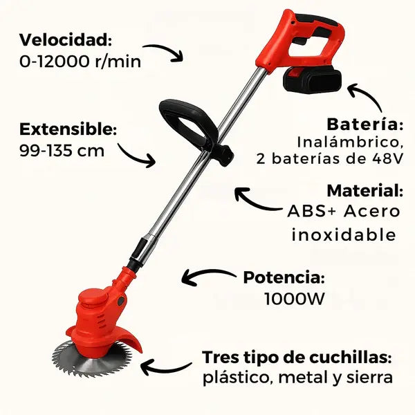 Transforma tu jardín en minutos con la Guadaña™ inalámbrica – incluye baterías extras, regalo exclusivo y garantía de por vida. Paga solo al recibir.